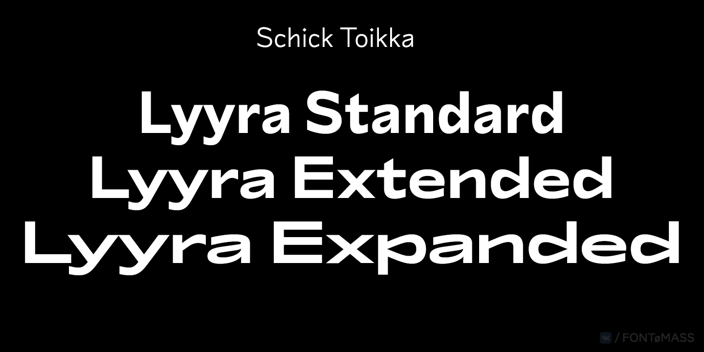 Ejemplo de fuente Lyyra Expanded Bold